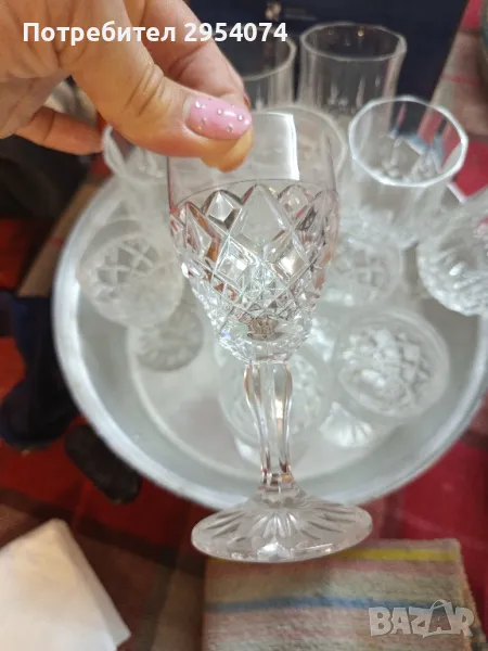 кристални чаши за ракия 35лв, снимка 1