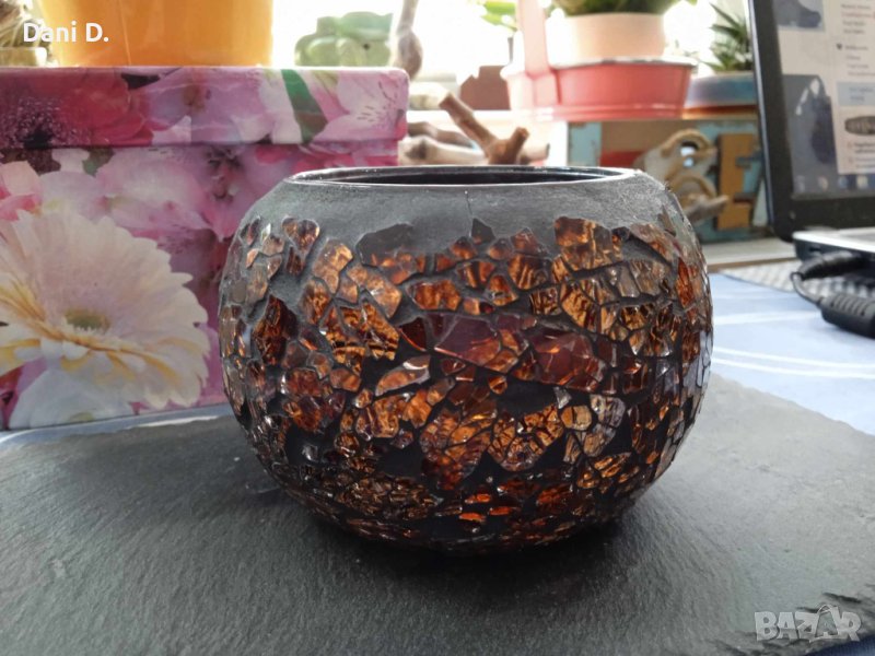 свещник от Дубай от малки стъклени парченца, снимка 1