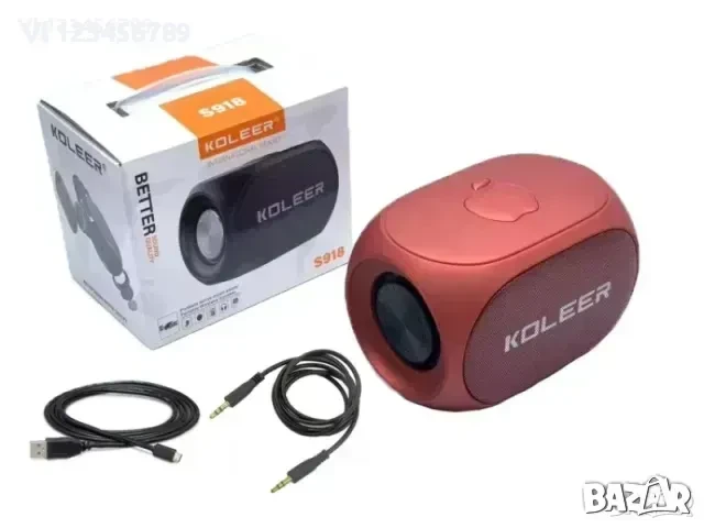 Безжична Bluetooth тонколона Koleer S918 FM/TF/USB/BT, снимка 1