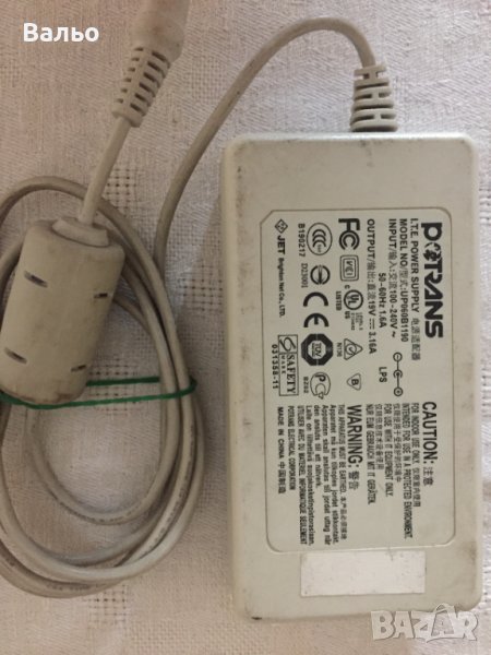 Адаптер за  захранване на монитор(лаптоп) UP060B1190 Potrans 19V 3.16A, снимка 1