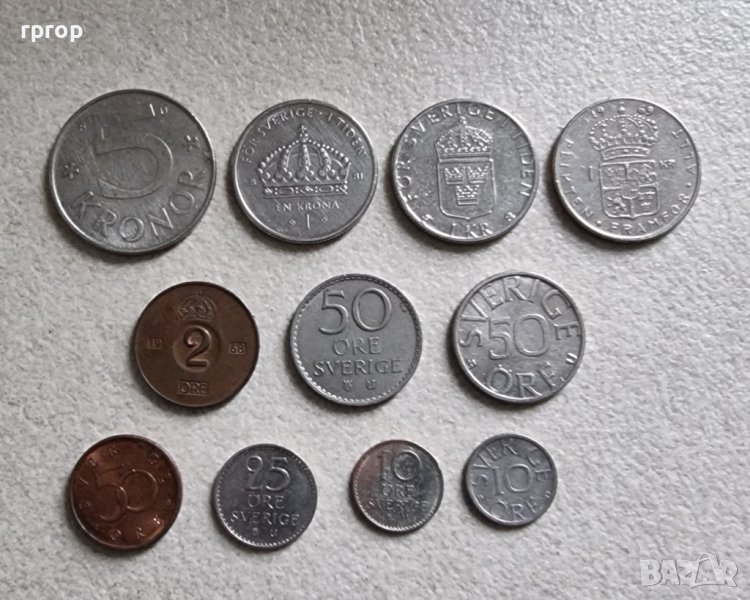 Монети.Швеция. Шведски крони. 11 бр., снимка 1