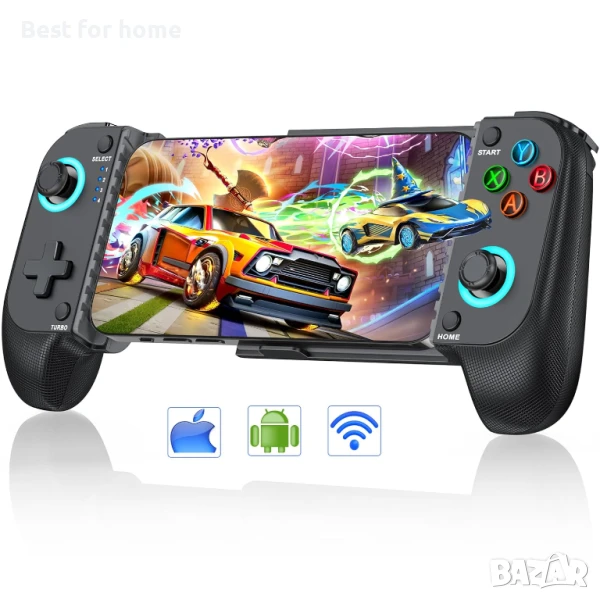  NinjaPlus OXБезжичен контролер за телефон за iPhone/Android с джойстик Hall, снимка 1