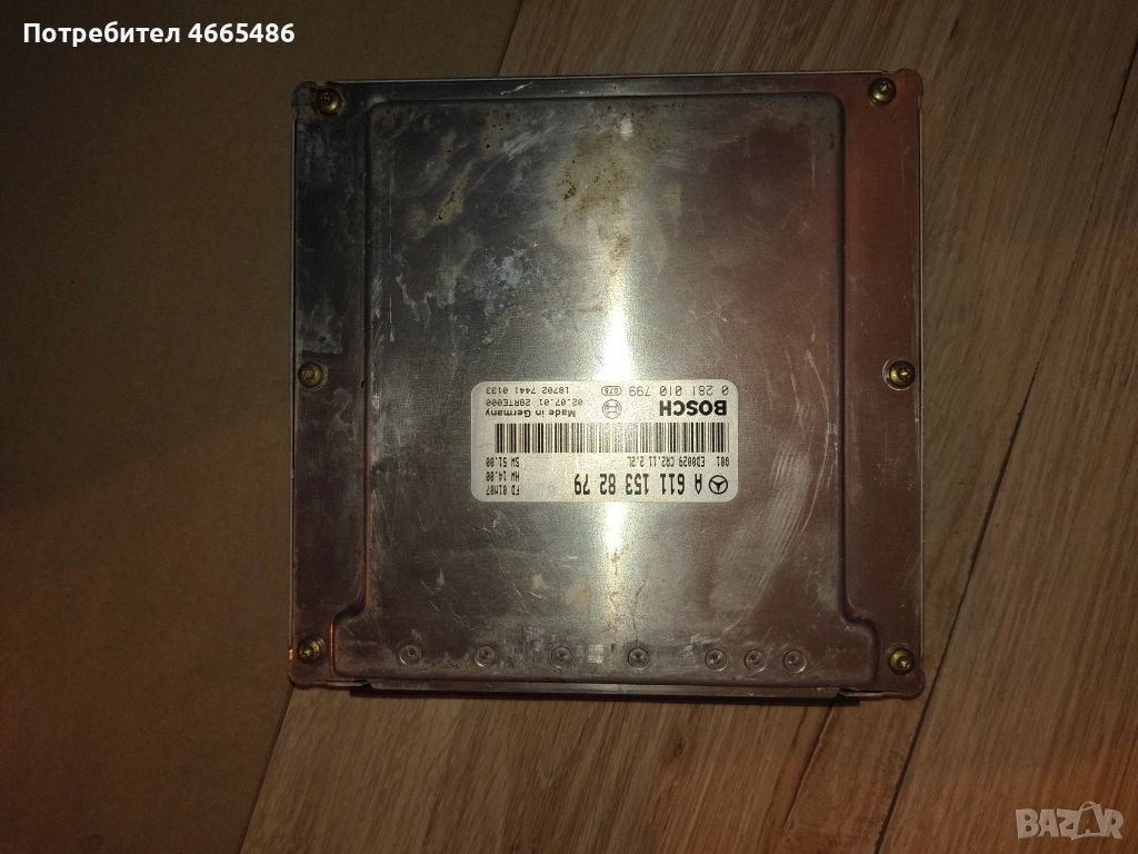 Компютър двигател Mercedes W 203 A 611 153 82 79 , Bosch 0 281 010 799, снимка 1