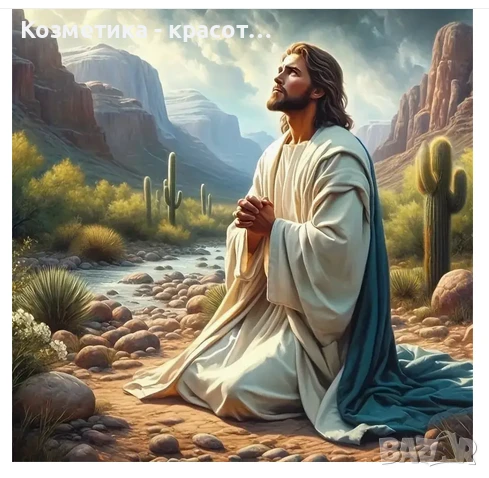 Диамантен гоблен - Молещият се Исус , снимка 1