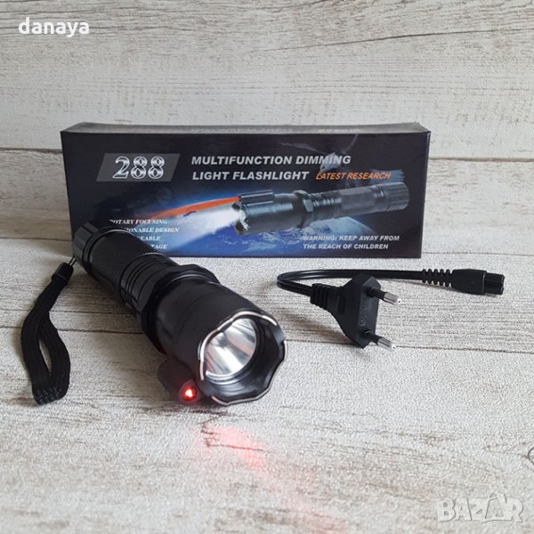 1891 Led Фенер с електрошок и лазер Police 900000KV, снимка 1