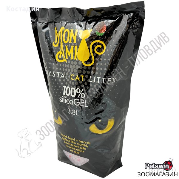 Силиконова Котешка Тоалетна/Постелка - 3.8L - Аромат Ягода - Mon Ami, снимка 1