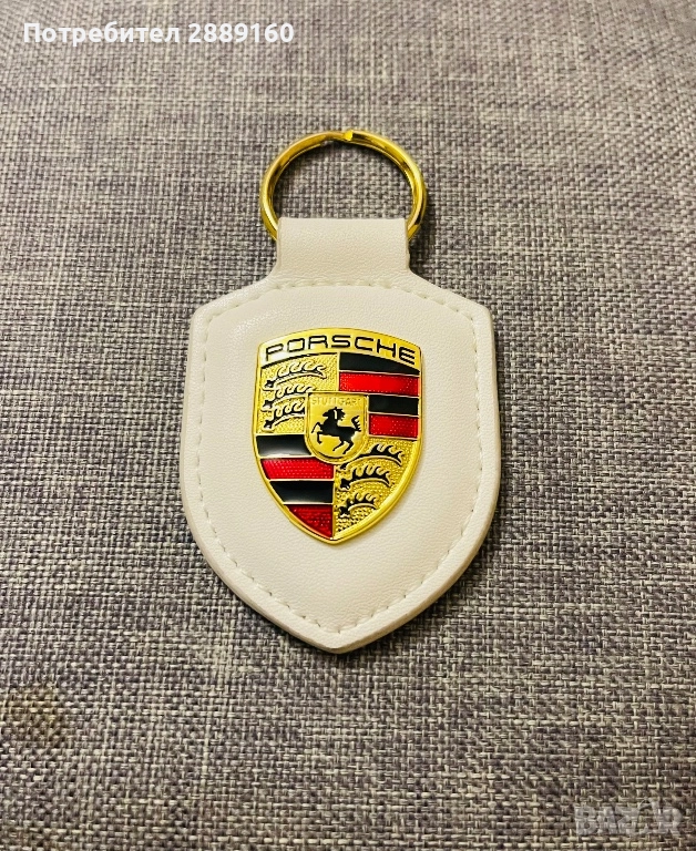 Оригинален луксозен кожен ключодържател за Porsche, снимка 1