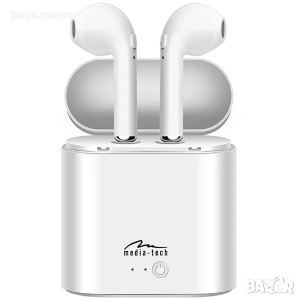 Бeзжични слушалки R-PHONES TWS MT3589,бели, снимка 1