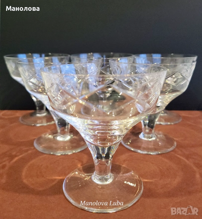 Кристални чаши Стойко Иванов Пеев, снимка 1
