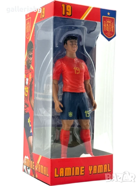 Фигурка на Lamine Yamal с екип на Испания – модел №19 с кутия и топка, снимка 1
