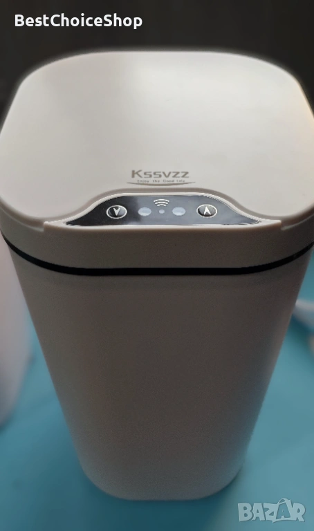 2 броя сензорни кошчета с капак 10L електрически. Тесни водоустойчиви за дом и офис, снимка 1