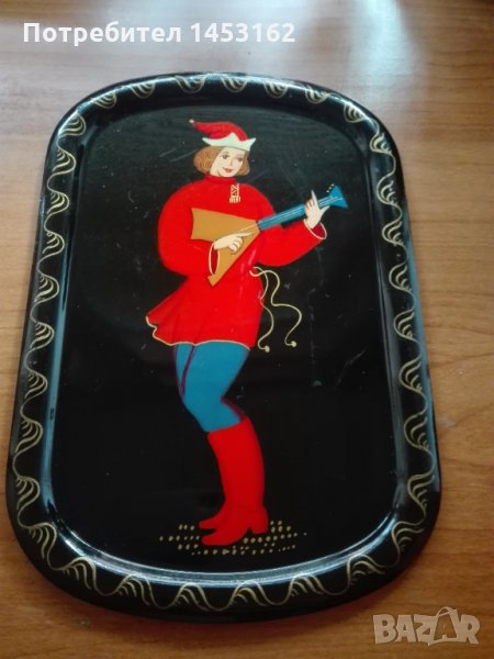 Стара руска ръчно рисувана табличка, снимка 1