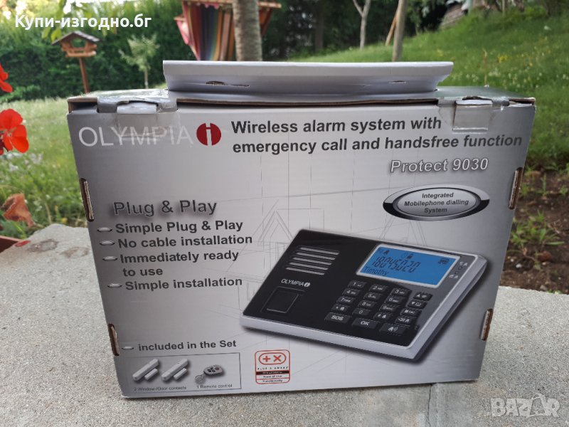 Безжична алармена система Olympia protect 9030, SIM карта, С функция за спешно повикване, 10 тел.ном, снимка 1