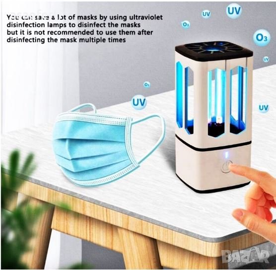 Ултравиолетова антибактериална лампа за дезинфекция , снимка 1