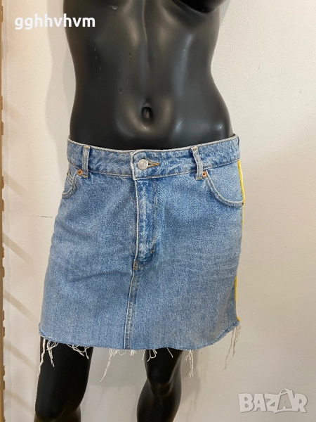 Дънкова пола с кант, снимка 1