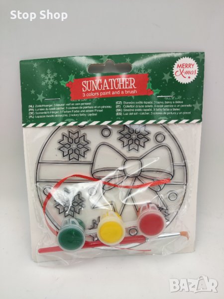 Christmas коледна играчка за боядиване Suncatcher  Размери опаковка 16х13.5 см , снимка 1