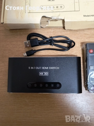 HDMI Switch 5in1 out .Дистанционно .Нов!, снимка 2 - Друга електроника - 52794575