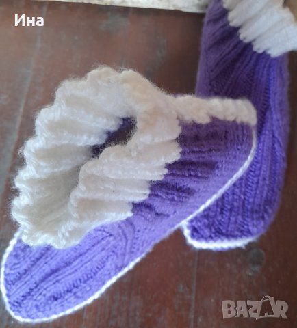 Ръчно плетени дамски терлици, снимка 10 - Дамски чорапи - 42127574