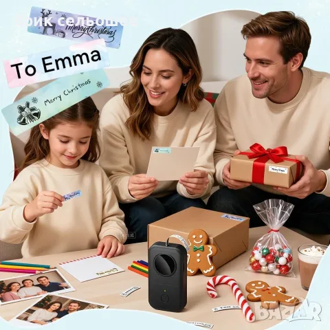Phomemo D30 Мини Bluetooth Принтер за Етикети – Термопечат Без Мастило, 203 DPI, снимка 2 - Принтери, копири, скенери - 55969391
