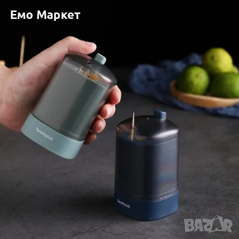 Уред за съхранение и изваждане на клечки за зъби с бутон, снимка 4 - Други стоки за дома - 49125997