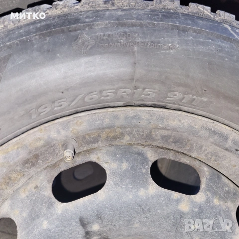 Зимни гуми 195/65R15  с джанти  5x100 15 цола, снимка 4 - Гуми и джанти - 53165461