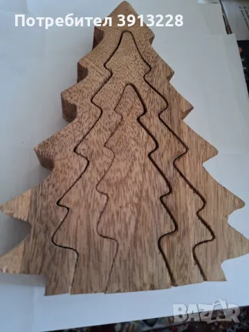 Дървена елха на принципа на матрьошките.