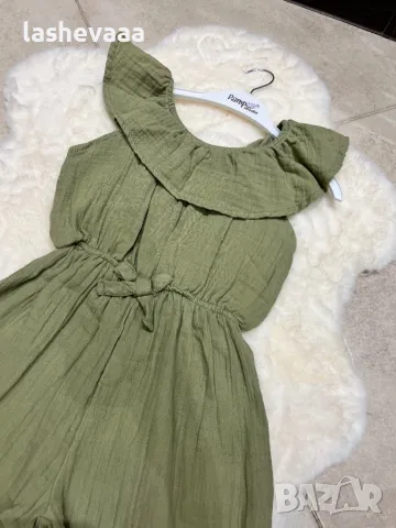 Гащеризон за момичета в зелено, снимка 2 - Детски рокли и поли - 49351303