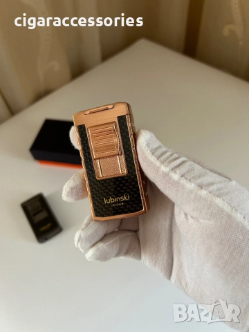 Запалка Lubinski с двоен пламък и вграден пънч, снимка 3 - Запалки - 52812874