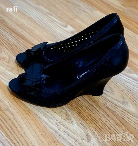 Елегантни обувки с панделка от естествена кожа, снимка 2 - Дамски елегантни обувки - 37751217