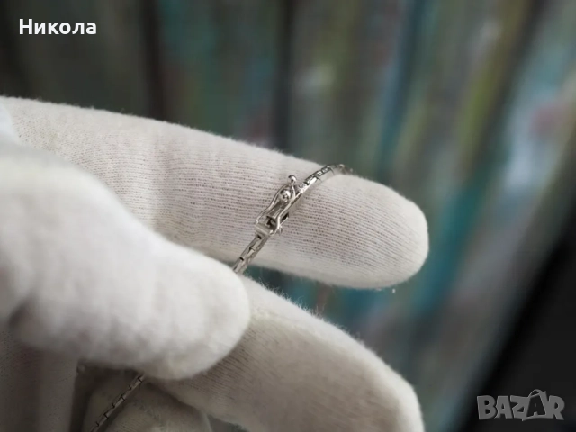 Винтидж сребърно колие с топази, снимка 2 - Колиета, медальони, синджири - 52348695