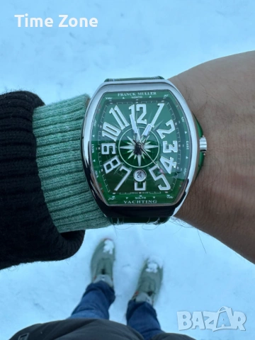 Franck Muller Vanguard Yachting 45mm Steel Green Dial Swiss Movement Automatic Различни Варианти, снимка 7 - Мъжки - 54059567