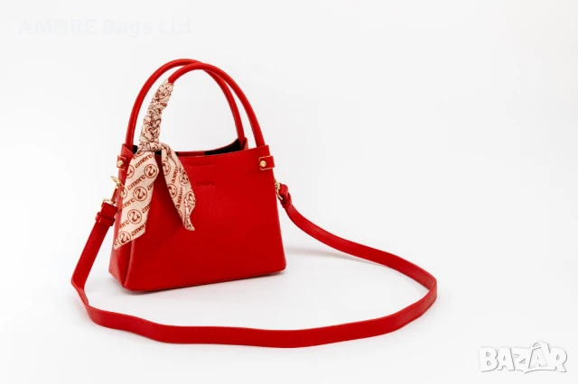 Ежедневна дамска чанта AMORE Fiorella - Red, снимка 4 - Чанти - 50657755