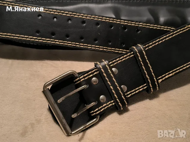 Кожен колан за фитнес, снимка 2 - Спортна екипировка - 55891247