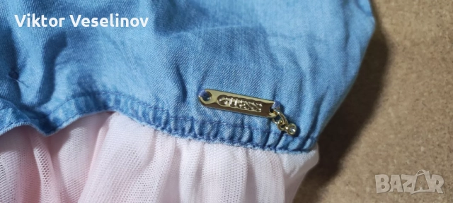 НОВА Детска Ролкя GUESS Размер 14 / 164 см Без Ръкави Дънкова, снимка 8 - Детски рокли и поли - 52337092