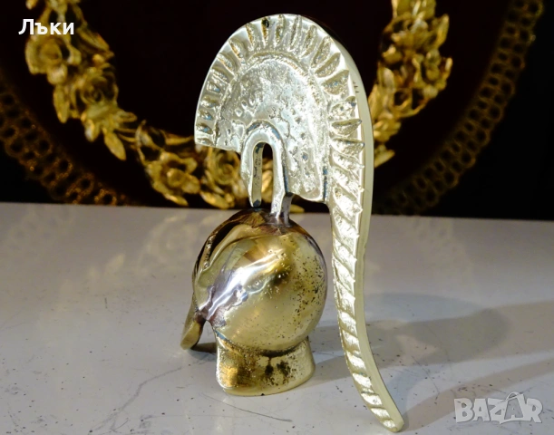 Спартански шлем,воин Леонидас от бронз. , снимка 5 - Антикварни и старинни предмети - 53275238