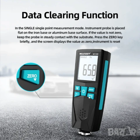 Дебеломер за боя Mileseey MC998 за метал, алуминий и авто боя, с аларма при отклонение, снимка 4 - Аксесоари и консумативи - 50635517