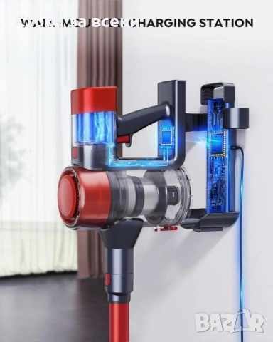 ЛИКВИДАЦИЯ 1 бр. Безжична прахосмукачка Cordless Vacum Cleaner Buture VC50 Red, снимка 3 - Прахосмукачки - 53226029