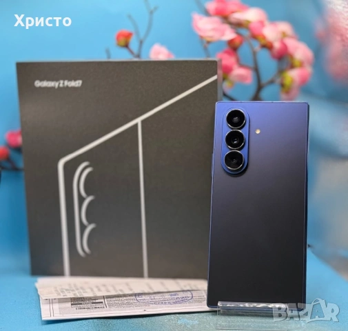 ГАРАНЦИОНЕН!!! Samsung Galaxy Z Fold7, 12GB RAM, 256GB, 5G, Blue Shadow + подарък адаптер, снимка 6 - Samsung - 53226917