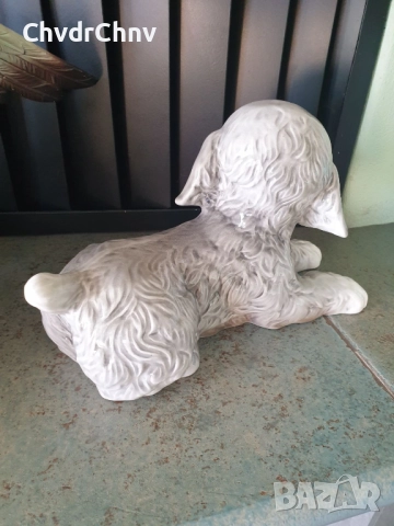Гьобел статуетка 25см/Goebel немска порцеланова фигура на куче-пудел, снимка 5 - Статуетки - 48406456