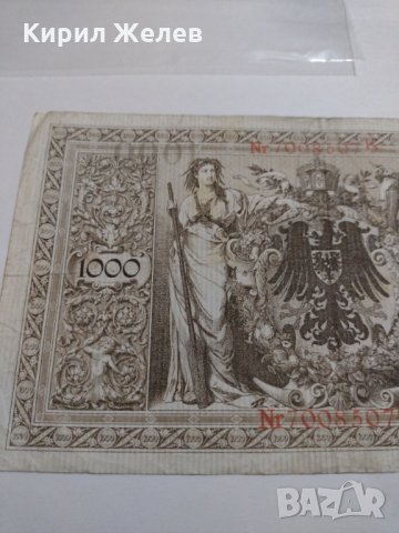 Райх банкнота - Германия - 1000 марки / 1910 година- 17954, снимка 9 - Нумизматика и бонистика - 31034691