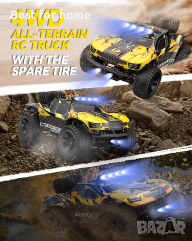Високоскоростна кола с дистанционно DEERC 9201E, 1:10, 48 км/ч, 4x4, снимка 4 - Коли, камиони, мотори, писти - 47326431