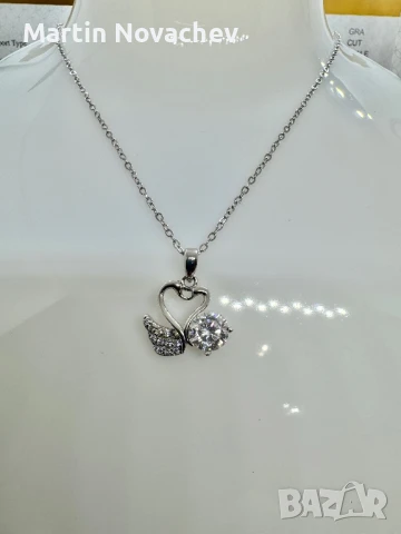 Сребърно колие с мойсанит (Диамант) 1 карат