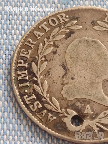 Сребърна монета 20 кройцера 1818г. Франц първи Виена Австрийска империя 12215, снимка 3 - Нумизматика и бонистика - 42915123