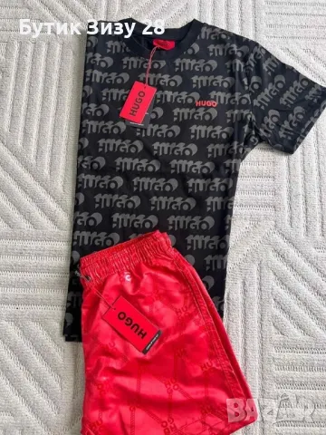 Комплект тениска и шорти Hugo Boss , снимка 4 - Спортни дрехи, екипи - 50425786