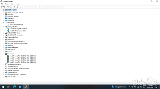 Лаптоп Леново Lenovo B50-80 CPU i3-5005u 8 GB RAM SSD  SPCC 238 GB  AMD Radeon R5 M330 2GB, снимка 4 - Лаптопи за работа - 54227615