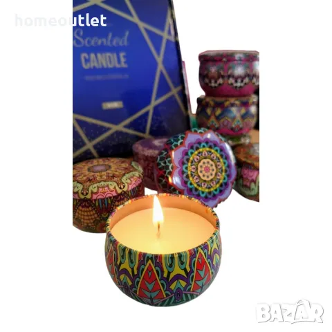 Комплект от 9 бр. ароматни свещи , снимка 4 - Други - 47589983