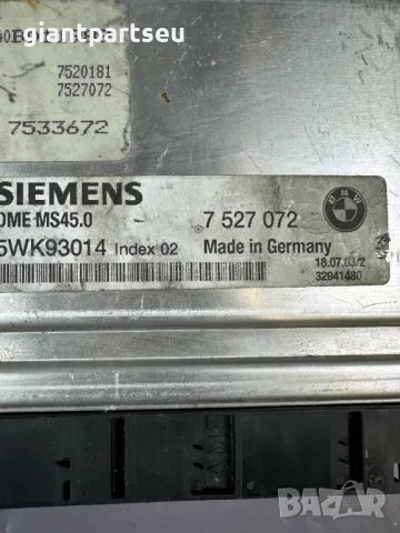 ECU Компютър Двигател за БМВ BMW E60 M54 7527072, снимка 2 - Части - 49260068