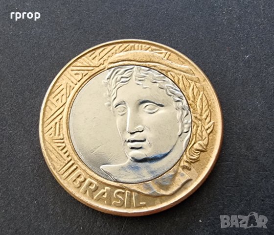 Монета. Бразилия. 1 реал. 2007 година.