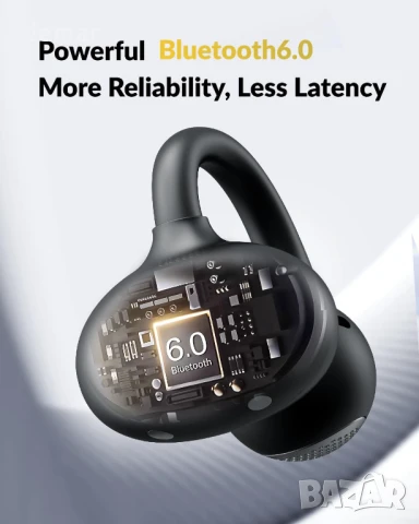 TONEMAY Q6 Отворени слушалки с щипка, LDAC Hi-Res безжично аудио, снимка 4 - Безжични слушалки - 51338323