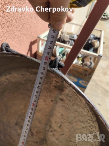 Масивна медна тава 58х16см, снимка 5 - Съдове за готвене - 54167545